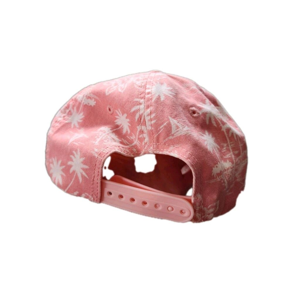 Hollister Pink Tropical Palm Tree Snapback Hat One Size Baseball Cap GUC - Picture 3 of 7